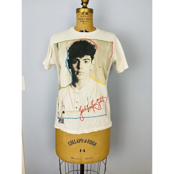 Vintage 1989 NKOTB Jordan Knight New Kids On The Block T-shirt Size M Thrashed - Picture 2 of 13